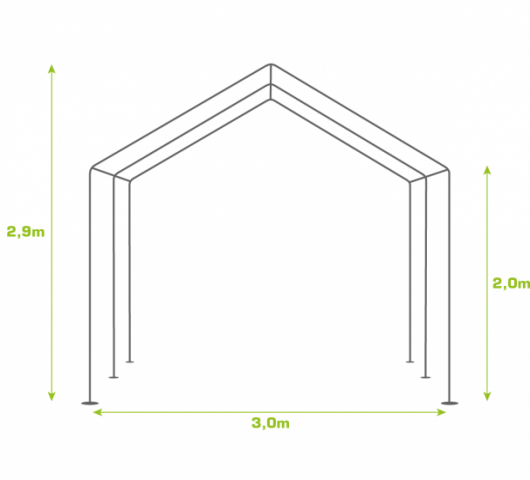 PVC PARTYTENT 3X3M DELUXE 2.0 - Foto 2