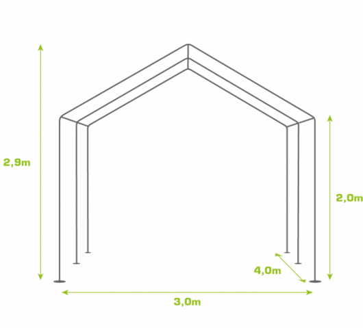 PVC PARTYTENT 3X4M DELUXE 2.0 - Foto 2