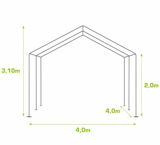 PVC PARTYTENT 4X4M DELUXE 2.0 - Foto 2