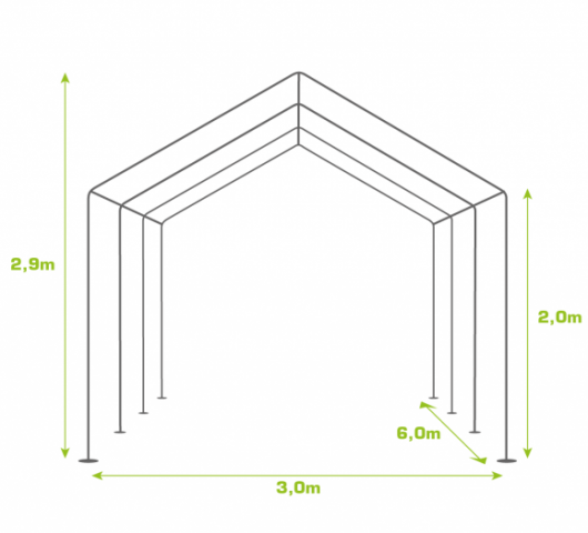 PVC PARTYTENT 3X6M DELUXE 2.0 - Foto 2