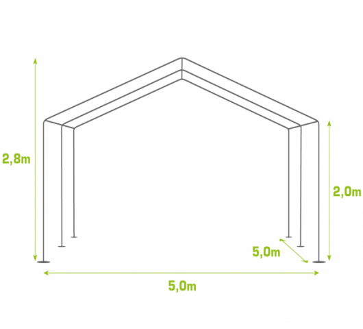 PVC PARTYTENT 5X5M DELUXE 2.0 - Foto 2
