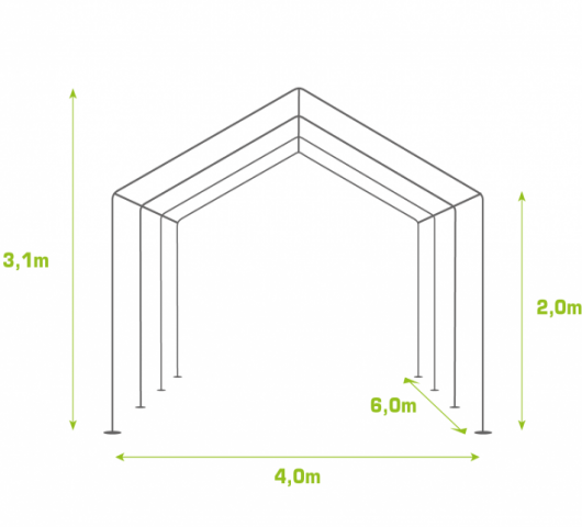 PVC PARTYTENT 4X6M DELUXE 2.0 - Foto 2