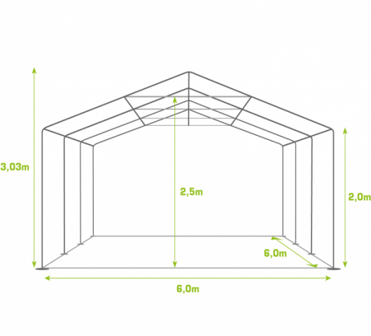 PVC PARTYTENT 6X6M DELUXE PLUS 2.0 - Foto 2