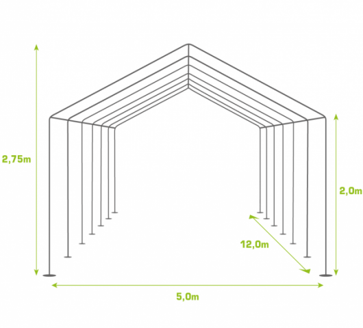 PVC PARTYTENT 5X12M DELUXE 2.0 - Foto 2