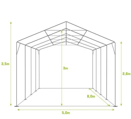 PVC PARTYTENT 5X8M ELITE 2.6 - Foto 2