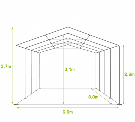 PVC PARTYTENT 6X8M ELITE 2.6 - Foto 2