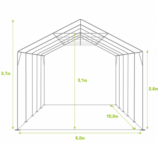 PVC PARTYTENT 6X10M ELITE 2.6 - Foto 2