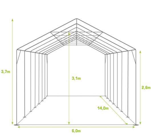 PVC PARTYTENT 6X14M ELITE 2.6 - Foto 2