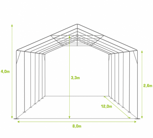 PVC PARTYTENT 8X12M ELITE 2.6 - Foto 2