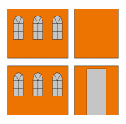 ZIJWANDENSET MET DRAAGTAS - KERKRAMEN - 3X4,5M - POLYESTER