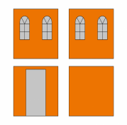 ZIJWANDENSET MET DRAAGTAS - KERKRAMEN - 4X4M - POLYESTER