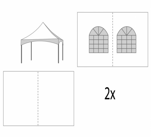 PAGODE KEDER TENT RONDE PALEN - INCL ZIJWANDEN - 6X6M - Foto 3