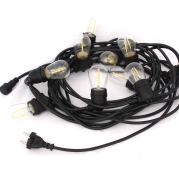 Set Lichtsnoer 10m + 20 LED lampen / Warm wit