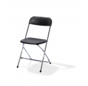 50 klapstoelen / Zwart-Chrome
